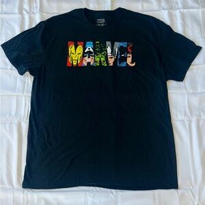 Black marvel t-shirt x